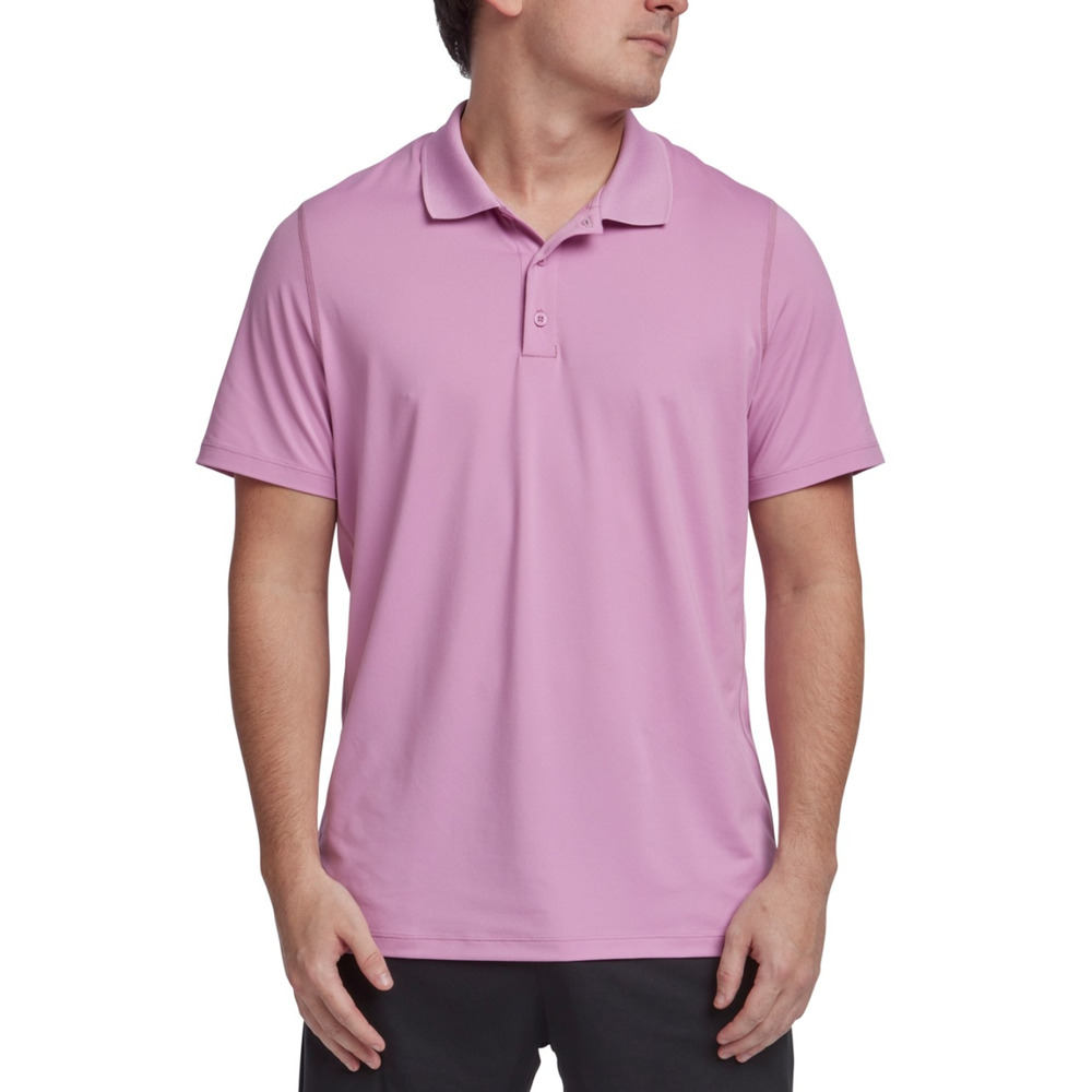 Reebok Men Short Sleeve Performance Training Polo Shirt Jasmine Pink Size XL